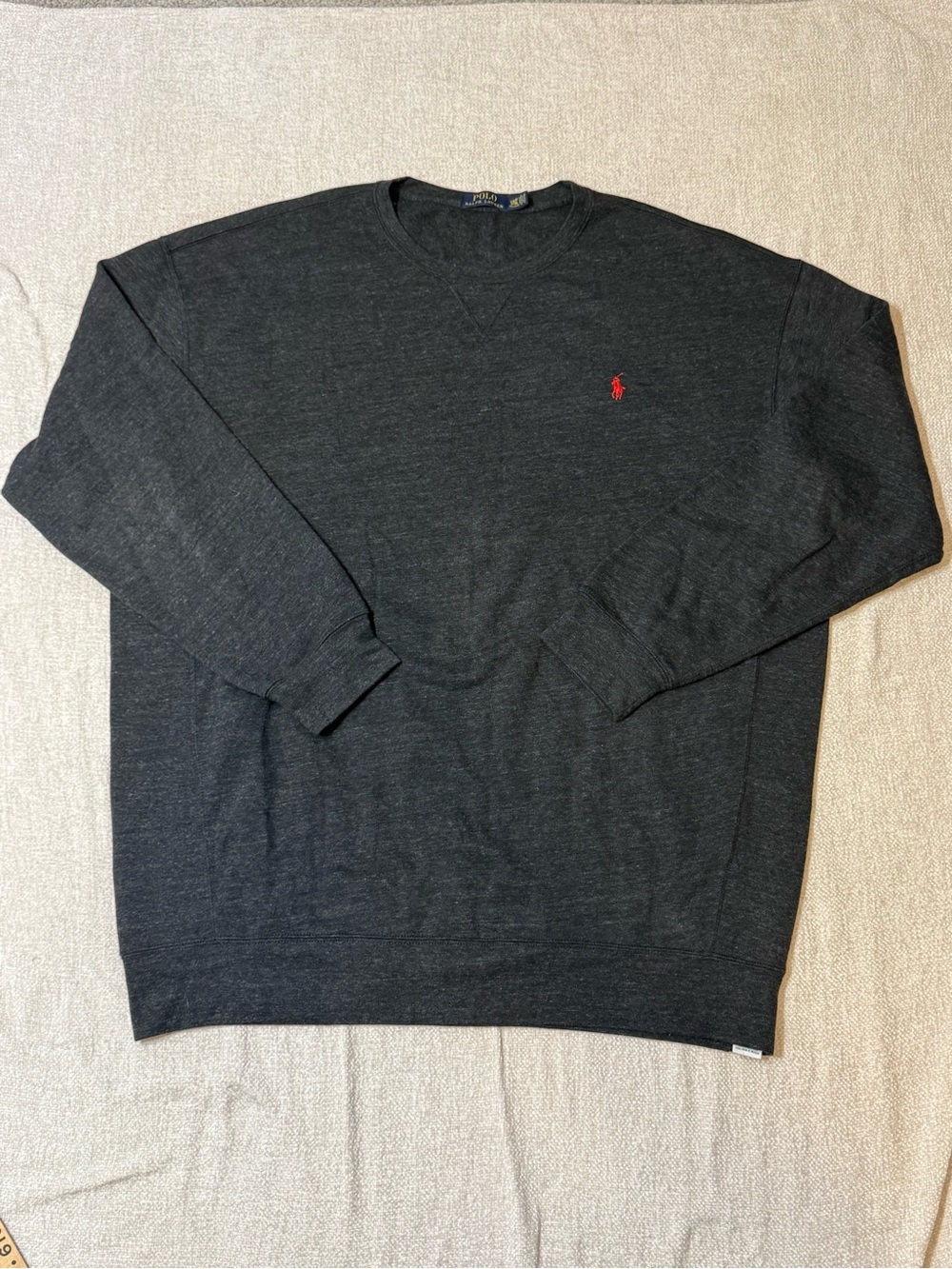 Polo Ralph Lauren 2XLT Crewneck Sweatshirt Gray Red Pony Preppy Classic